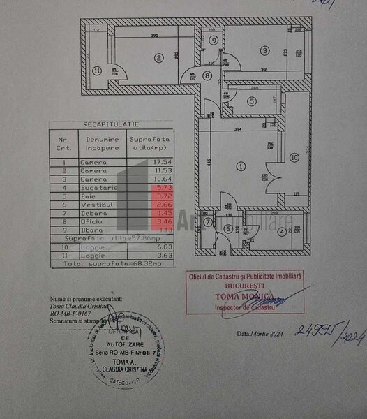 Obregia - Cultural Vanzare apartament 3 camere semidecomandat